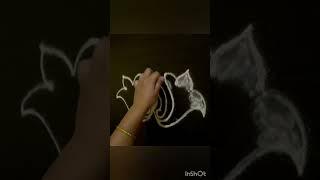 #shorts# Ytshorts #Daily Use Rangolis #Very Easy freehand Rangolis | 2 मिनट में सुंदर रंगोली बनाएं