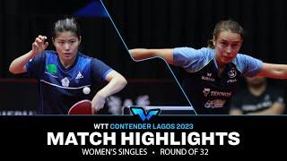 Huang Yu-Wen vs Linda Bergstrom | WS R32 | WTT Contender Lagos 2023