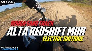 Electric Dirtbike in Rough Sand