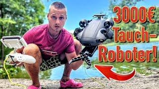 Tauchen mit UNTERWASSER DROHNE und ROBOTER ARM (Schatzsuche geht beinahe schief!! )