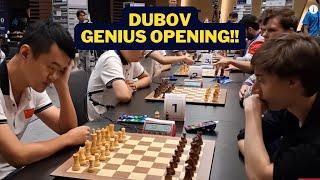 Dubov GENIUS OPENING against the World Champion! FIDE World Blitz Team Chess Championships 2024