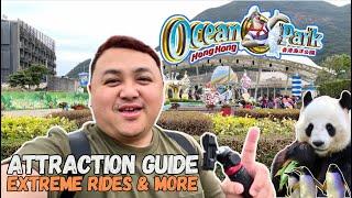 HONG KONG VLOG 2024 | OCEAN PARK HONG KONG ATTRACTION GUIDE 2024 + TRYING EXTREME RIDES & MORE