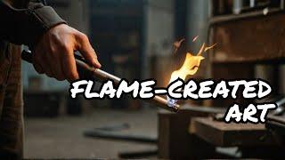 HOW TO COLOR STEEL WITH FIRE AND MAKE FLAME CREATED ART