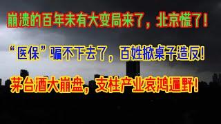 崩溃的百年未有大变局来了，北京慌了！“医保”骗不下去了，百姓掀桌子造反！茅台酒大崩盘，支柱产业哀鸿遍野！