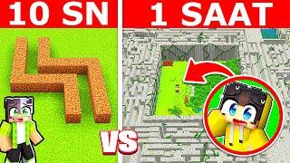 10 SANİYE LABİRENT VS 1 SAAT LABİRENT  | Minecraft