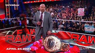 Triple H unveils the brand new World Heavyweight Championship: WWE Raw, April 24, 2023