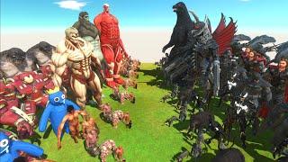 TITAN DARK WAR - TITAN TEAM vs DARK TEAM - Animal Revolt Battle Simulator