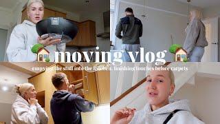 Moving Vlog 5 | filling the kitchen with our stuff & finishing touches before the carpets