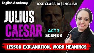 Julius Caesar Act 3 Scene 3 ICSE Class 10 English Expert Analysis