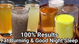 7 Drinks for Fat burn Weight loss & Better sleep at Night | Stress Relieve Natural Homemade Drinks