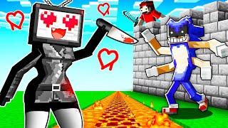 I Hired MUTANT SONIC To Defend My Minecraft House from TV WOMAN FANGIRL!