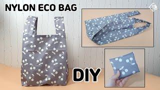 DIY NYLON ECO BAG/ Foldable shopping bag / sewing tutorial [Tendersmile Handmade]