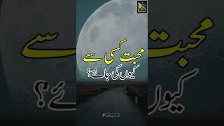 Muhabbat Kiun Ki Jaye #gk313 #gumbadekhazra313 #islamicshortvideos #islamicshorts #shorts