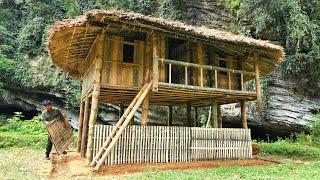 Full Video :  35 Days To Build A Farm Bamboo House, Build A Kitchen, Outdoor Bathroom