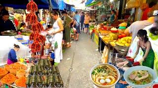 Best Vietnam Food Market Tour - Vegetables, fresh meat and fish, diverse street food - Very enjoy