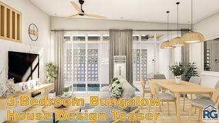 3 -Bedroom Bungalow House Design with Pool Teaser no.36 (Muji Style) #home #architecture #design