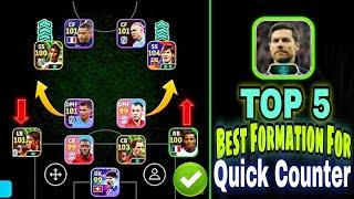 Top 5 Best Quick Counter Formations eFootball 2025 | Xabi Alonso Quick Counter Best Formation 