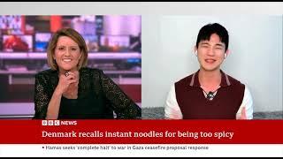 KoreanBilly BBC News Interview on Korean Spicy Noodles Being Recalled in Denmark