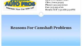 Auto Repair Mechanic West Des Moines | Camshaft Concerns