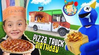 Shawn's Flaming Hot Pizza Truck Birthday + Blue's Huge Surprise Gift (FV Family Vlog)