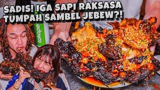 SADIS! MAKAN IGA BAKAR SAPI RAKSASA TUMPAH SAMBEL JEBEW