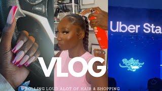 VLOG | hair maintenance + shopping + rolling loud