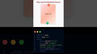 flip card animated corner#coding #html #codingshorts #python #javascript