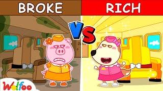 Rich vs Broke Airplane Challenge with Wolfoo - Fun Playtime for Kids  @WolfooCanadaKidsCartoon