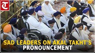 Akali Dal leaders react as Akal Takht pronounces punishment for SAD president Sukhbir Singh Badal