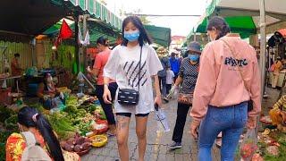 Amazing Walking Tour Boeng Trabek Market In Phnom Penh Street Food 2022