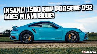 OUR 1500BHP PORSCHE 992 TURBO S GOES MIAMI BLUE!! #porsche #esmotoruk #911turbos #ES1300