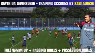 Full Warm Up + Passing Drills by Xabi Alonso  / Bayer 04 Leverkusen