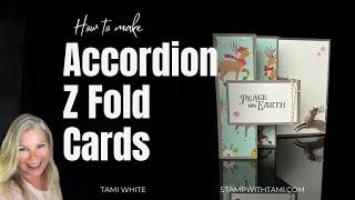 How to Create Reindeer Accordion Z Fold Cards | Stampin' Up Reindeer Days Suite Tutorial