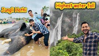 Karnataka Mai Hathi Ko Ragad Ragad Ke Nehlaya Or Dekha Jog Falls | Vinay Thakur Vlogs