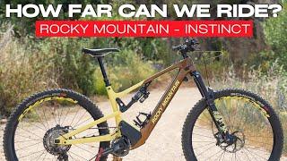 How Far Can Electric Mountain Bikes REALLY Go??  RANGE TEST ON ROCKY MOUNTAIN POWERPLAY INSTINCT