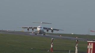 AVIATION - Cork Airport 18.11.2015 - CityJet abort landing and go around due to gusty crosswind