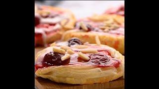 Delicious Cherry Danish Quick And Easy #Cherry #Shorts #Youtubeshorts