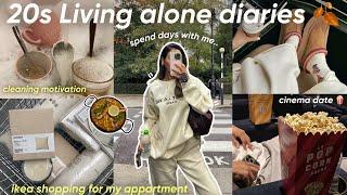 living alone in my 20s|كيفاش كندوز نهاري و انا ساكنة بوحدي(IKEA HOME SHOPPING️,cleaning,cinema)