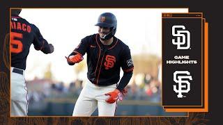 Giants Take Victory Over Padres | Spring Training Highlights