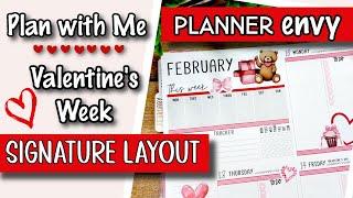  Plan with Me | Valentine’s Week in My Planner Envy Signature Layout! 