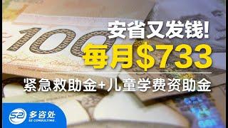 【加拿大福利】福利攻略，安省又发钱‼️ 每个月最高拿$733加币的补助‼️｜紧急救助金+儿童学费资助金  | 多咨处（S2 Consulting）| 加拿大