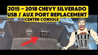 2015 - 2018 CHEVY SILVERADO USB PORT _ AUX AUXILLARY INPUT JACK REPLACEMENT TUTORIAL