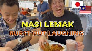 Japanese try Malaysia Food with their hands for the first time.Amazing Experience！マレーシアで初体験【名店のナシレマ】