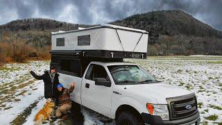 Mountain Camping During Snowstorm!