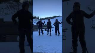 so we tried "The First Snow" dance challenge and... #firstsnow #exo #shorts #dancechallenge