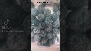 Black death sour candy#candy #sour #sourcandy #blackdeath #candy #viralcandy #blue #blueraspberry