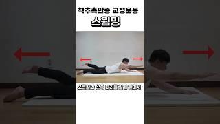 척추측만증 교정을 위한 척추기립근 강화 운동 필라테스 스윔밍#척추측만증교정운동#척추기립근운동#필라테스스윔밍