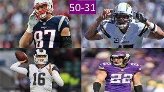 NFL Top 100 Players of 2019 Predictions - 50-31 II TD City Podcast II