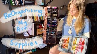 How to Organise Your Art Supplies - how to declutter your pencil cases (aesthetic)