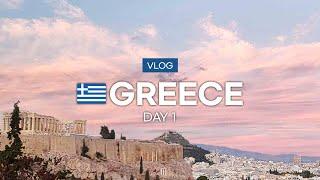 GREECE VLOG   | White village under the pink sky | Day. 1| (engsub)